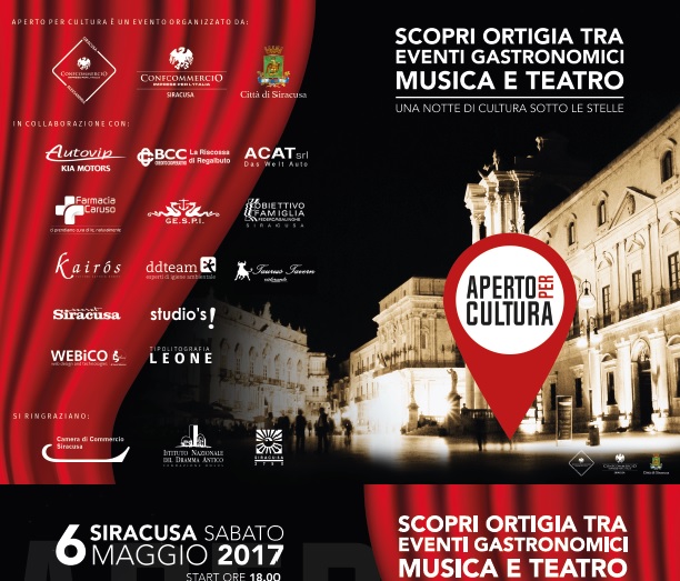 “Aperto per Cultura”: Siracusa è pronta per l’evento pubblico organizzato da Confcommercio e dal Comune