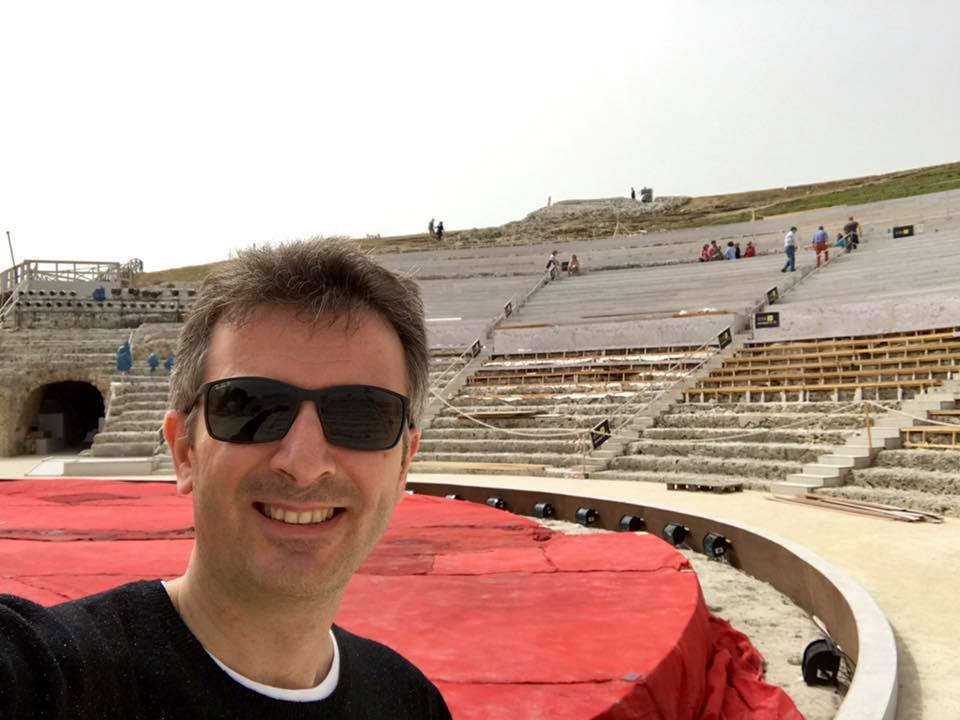 Ficarra e Picone a Siracusa, il selfie al Teatro Greco