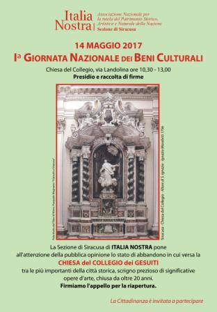 Siracusa, “Prima Giornata Nazionale dei Beni Culturali”. Domenica appuntamento con l’iniziativa organizzata da Italia Nostra