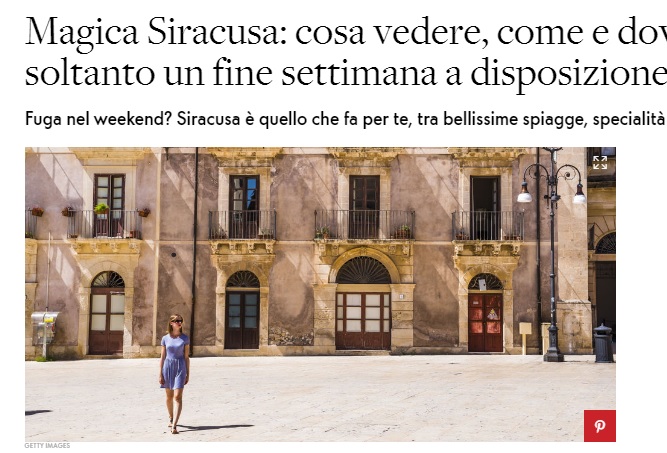 Siracusa scelta dalla rivista Elle: “bellissime spiagge, specialità culinarie e locali notturni per un fuga nel weekend”