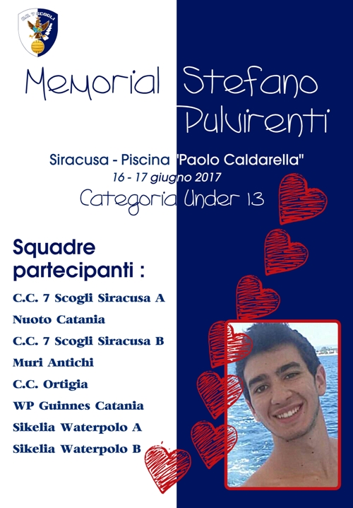 Siracusa. Il 16 e 17 giugno si terrà un memorial in ricordo di Stefano Pulvirenti