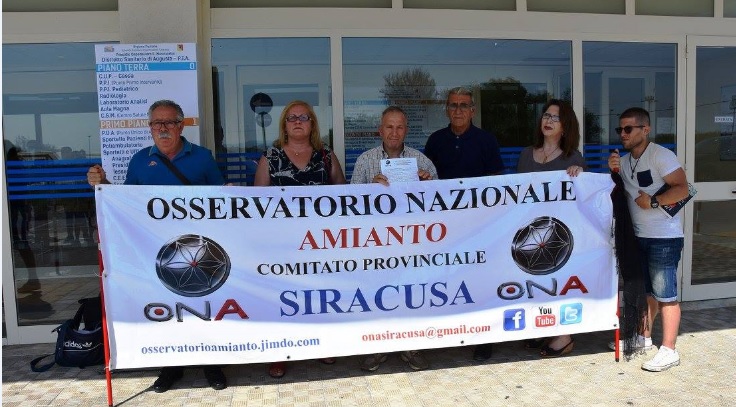 Augusta, città record per cancro da amianto. “Blitz” dell’ONA al Muscatello: Faraone promette un incontro al Ministero