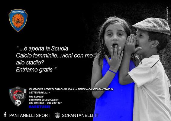 Al via la campagna Affinity tra il Siracusa e la Scuola Calcio Pantanelli