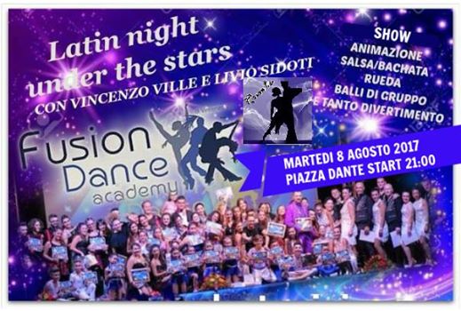 Francofonte: “Latin night under the stars”, stasera musica e balli in piazza Dante
