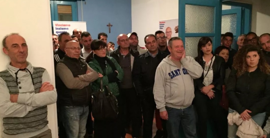 Gaetano Cutrufo a Melilli accolto dai suoi sostenitori