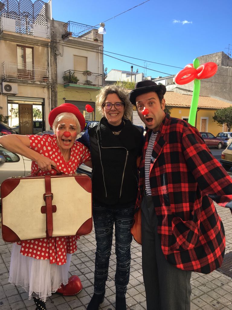 I “clown-dottori” dell’associazione Ridolina di Pisa in visita a Canicattini Bagni