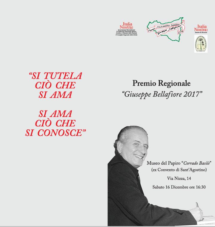 Siracusa, consegnato a Corrado Basile il premio Bellafiore