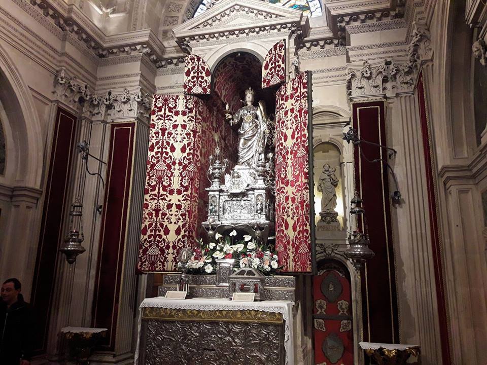 Siracusa. Esposizione del simulacro di S. Lucia in ricordo del maremoto del 1908