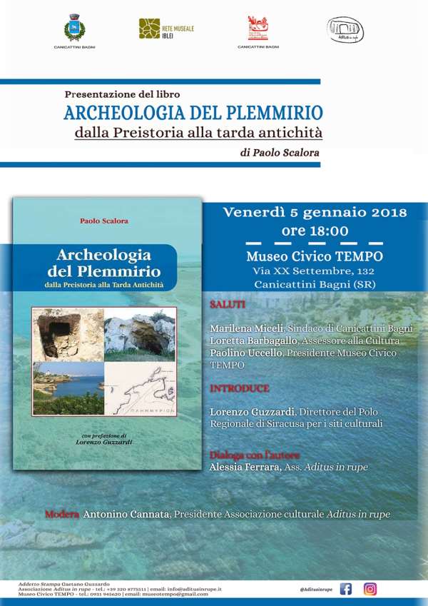 Canicattini. Sarà presentato il 5 gennaio il libro “Archeologia del Plemmirio. Dalla Preistoria alla Tarda Antichità”