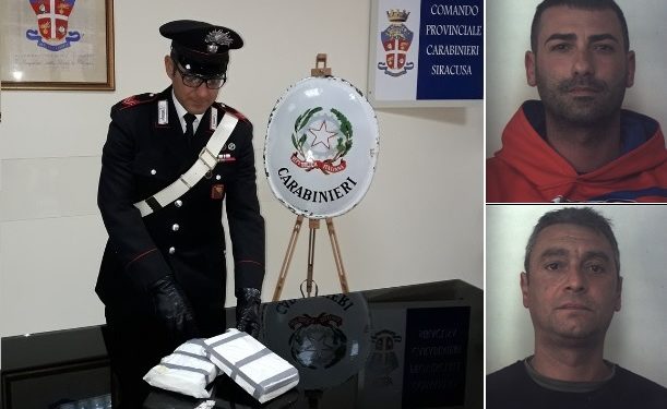 Siracusa. Trasportavano nell’auto due chili di cocaina, arrestati
