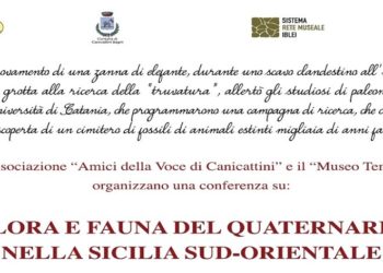 Canicattini Bagni. “Flora e Fauna del Quaternario nella Sicilia Sud Orientale”, venerdì la conferenza