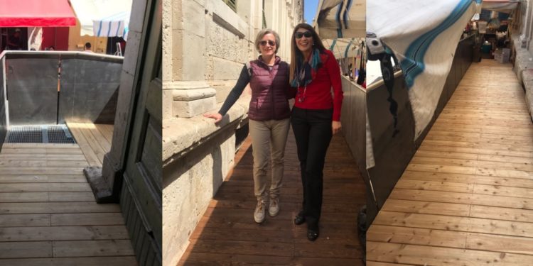 Siracusa, Antico Mercato accessibile ai disabili con una scivola. Il sindaco Garozzo: “una scelta di civiltà che apre nuove prospettive”