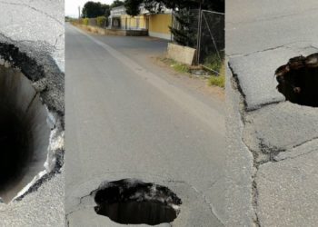 Siracusa. Si apre un “cratere” sull’asfalto in via Longarini