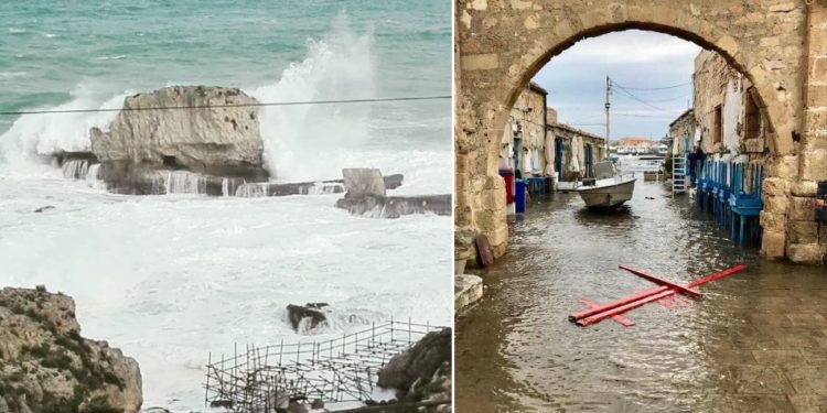 Siracusa. “Medicane” spazza via i solarium “Ru Frati” e Forte Vigliena: si contano i danni lungo la costa aretusea