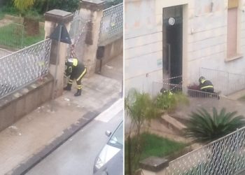 Floridia, crolla parte del controsoffitto nel plesso di via Giusti: intervengono i Vigili del Fuoco
