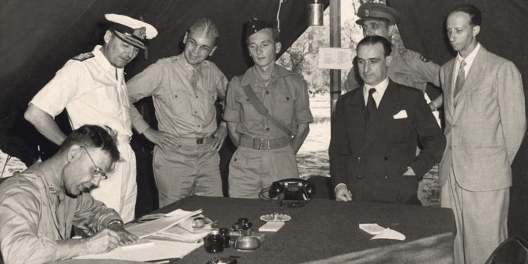 Firma dell’armistizio a Cassibile, venerdì le celebrazioni per il 75esimo anniversario