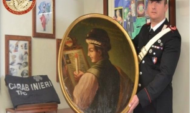 Recuperato dai Carabinieri Tpc di Siracusa un prezioso dipinto del Settecento