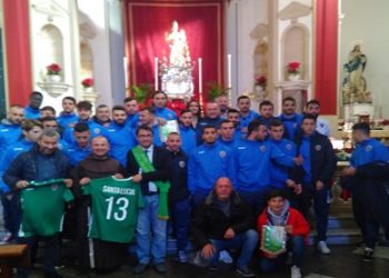 Il Siracusa Calcio rende omaggio alla Patrona Santa Lucia al Santuario