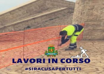 Siracusa. Abbattimento barriere architettoniche, una rampa al Monumento dei Caduti