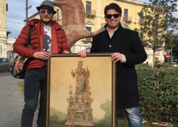 Siracusa.Donata un’opera ottocentesca di Santa Lucia al Presidente di Consulta Civica