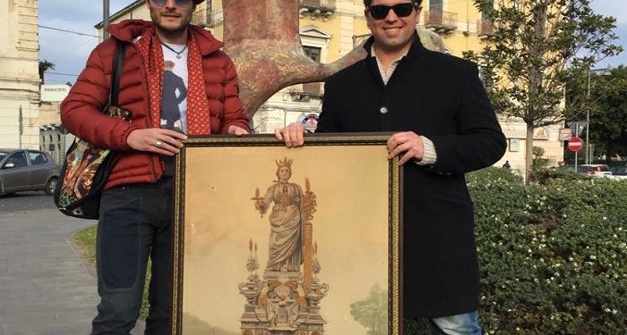 Siracusa.Donata un’opera ottocentesca di Santa Lucia al Presidente di Consulta Civica