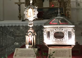 Siracusa. Le Reliquie di Santa Lucia alla casa di cura Villa Azzurra