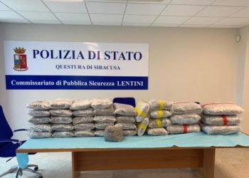 Operazione antidroga a Lentini, la Polizia sequestra 100 chili di marijuana