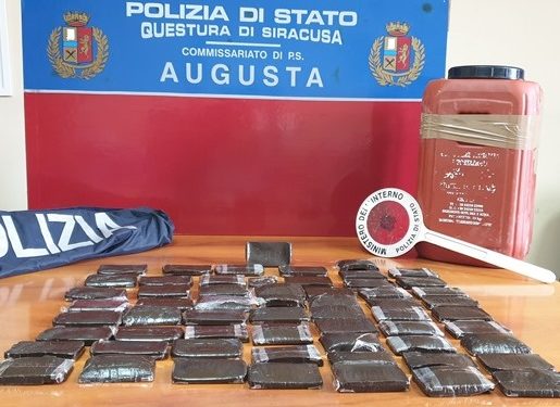 Augusta. La Polizia rinviene e sequestra 12 chili di hashish