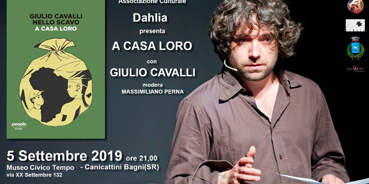 Canicattini Bagni, “A casa loro”: giovedì la presentazione del libro di Giulio Cavalli