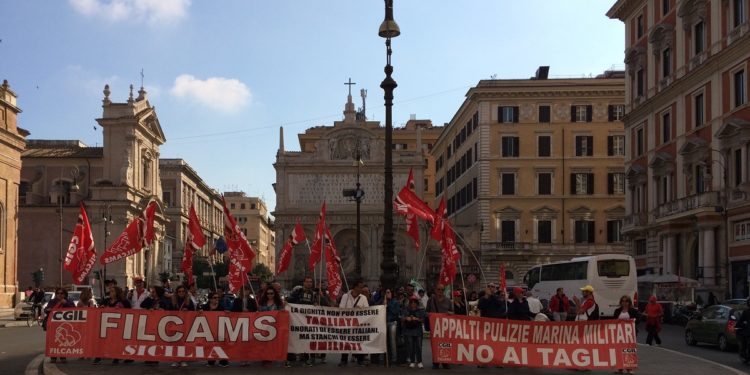 Appalto pulizie Marina Militare, Filcams Cgil Sicilia proclama lo stato di agitazione