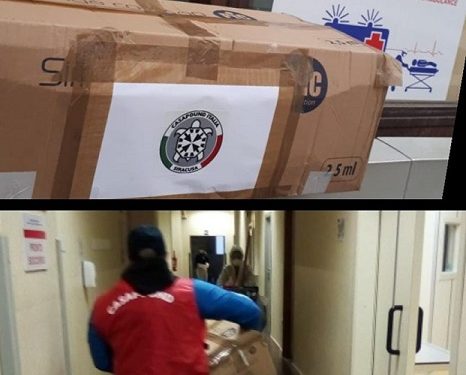 CasaPound dona all’Umberto I di Siracusa materiale sanitario