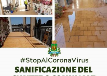 Siracusa. Operazione di sanificazione al Cimitero della città