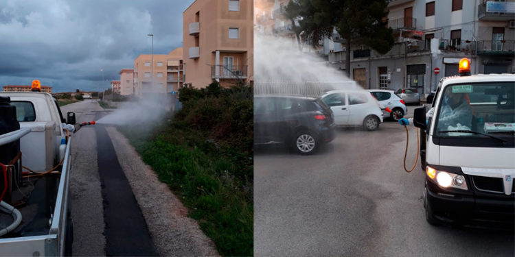 Siracusa, Coronavirus: prosegue l’attività di sanificazione delle vie cittadine