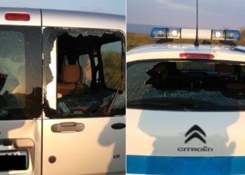 Siracusa, auto di servizio della Polizia Municipale vandalizzate: finestrini sfondati dalle pietre