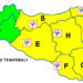 Allerta meteo gialla su tutta la Sicilia centro-orientale: l’avviso regionale della Protezione Civile