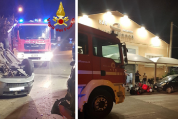 Siracusa. Incidente stradale nella notte in via Columba: auto ribaltata