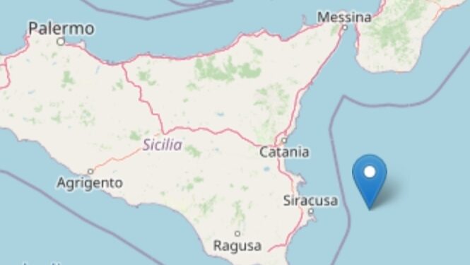 Scossa di terremoto di magnitudo 3.7 al largo della costa siracusana