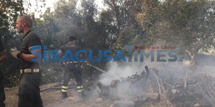 Lido Noto. Vasto incendio coinvolge anche alcune abitazioni