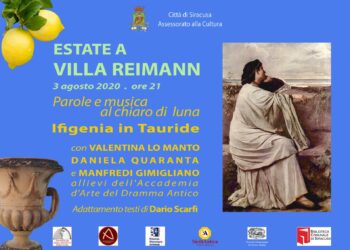 Siracusa. Estate a Villa Reimann, appuntamento al 3 agosto con “Ifegenia in Tauride”