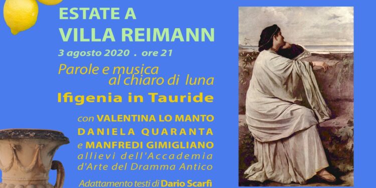 Siracusa. Estate a Villa Reimann, appuntamento al 3 agosto con “Ifegenia in Tauride”
