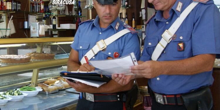 Siracusa. Controlli dei Carabinieri del N.I.L: sospesa l’attività nel laboratorio di un bar