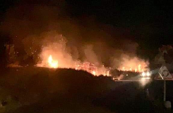 Incendio nei pressi della Centrale Anapo sulla Priolo – Sortino