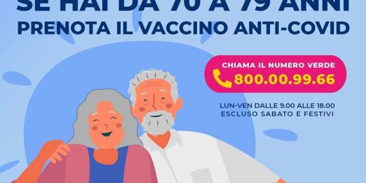 Covid-19. Vaccini, in Sicilia al via la prenotazione per i settantenni
