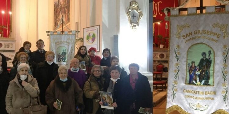 Canicattini Bagni. Il Centro Diurno Anziani dona stendardo in onore di San Giuseppe