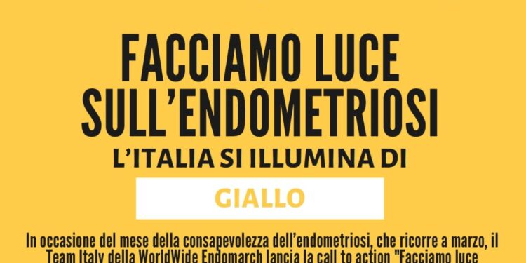 Endometriosi, il 27 marzo 2021 l’Italia si illumina di giallo