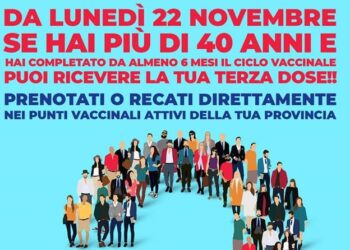 Covid-19. Vaccini, da oggi al via le terze dosi per il target 40-59 anni