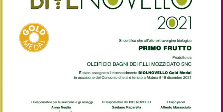 Gli oli extravergine biologici di Canicattini Bagni ai vertici internazionali