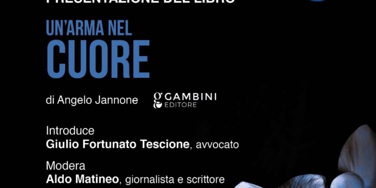 Siracusa. Oggi la presentazione del libro “Un’arma nel cuore” di Angelo Jannone