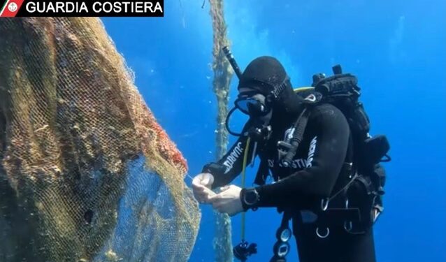 Capitaneria di Porto, rimossa reta fantasma in località “Capo Negro” ad Avola